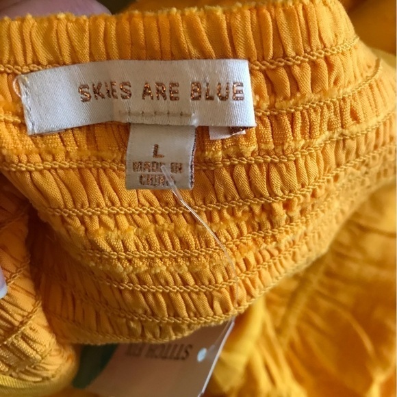 SKIES are blue summer maxi ruffled dress with spaghetti straps size large. New. - Picture 9 of 12